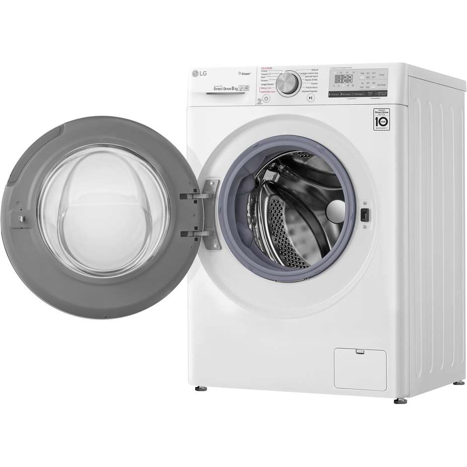 LG F4WV408S0E lavatrice carica frontale 8 Kg 1360 giri classe A+++-40% colore bianco