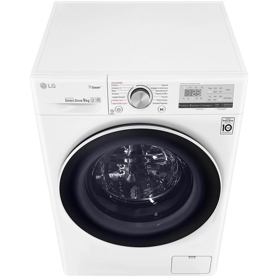 LG F4WV409S0E Lavatrice carica frontale 9 Kg 1360 giri classe A+++-30% funzione vapore Wifi colore bianco