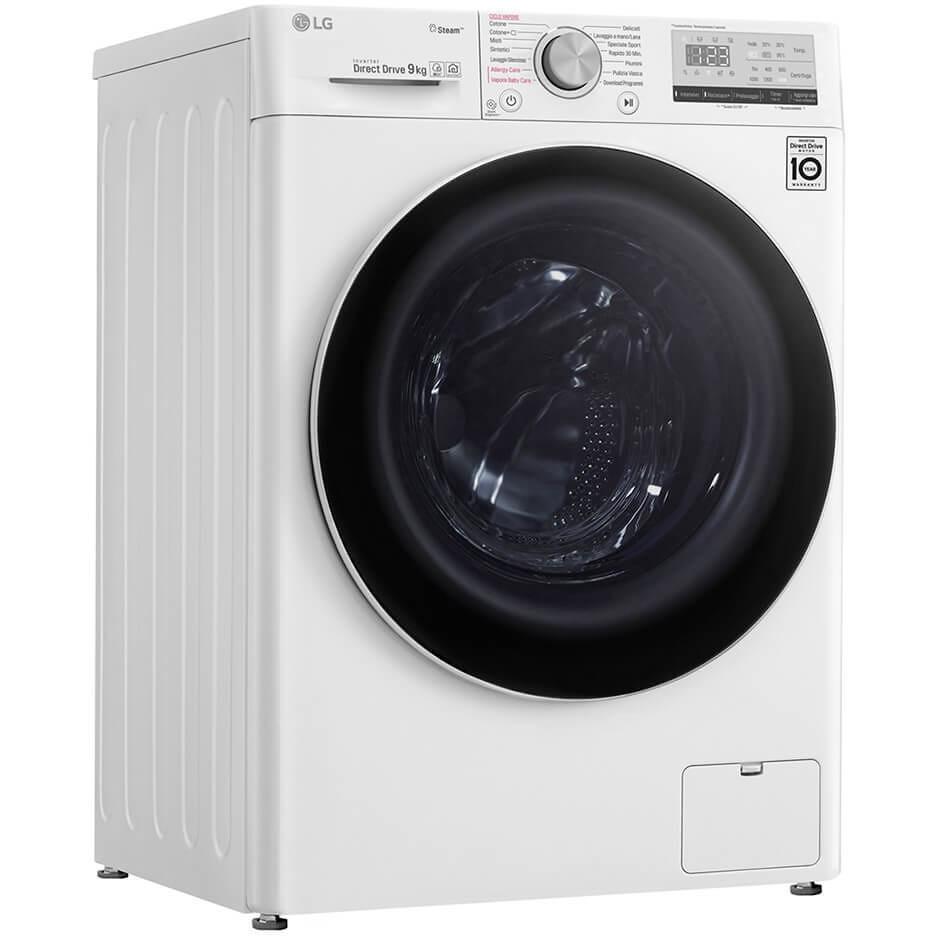 LG F4WV409S0E Lavatrice carica frontale 9 Kg 1360 giri classe A+++-30% funzione vapore Wifi colore bianco