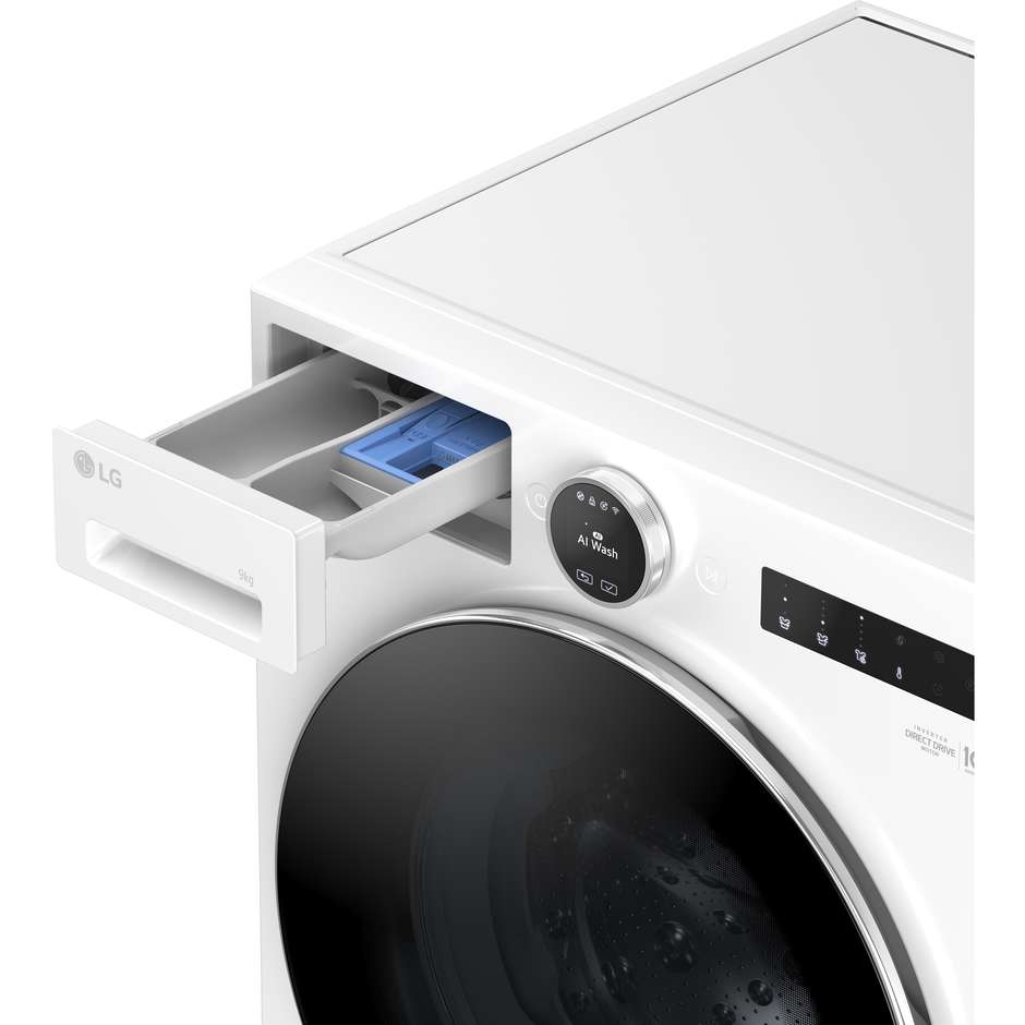 Lg F4X9009TWCE Lavasciuga 9+5 kg 1400 Giri/min Classe A Nero