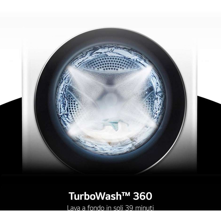 LG F4X9009TWCE Lavatrice Carica Frontale Capacita 9 Kg 1400 Giri/min Classe A Colore Bianco