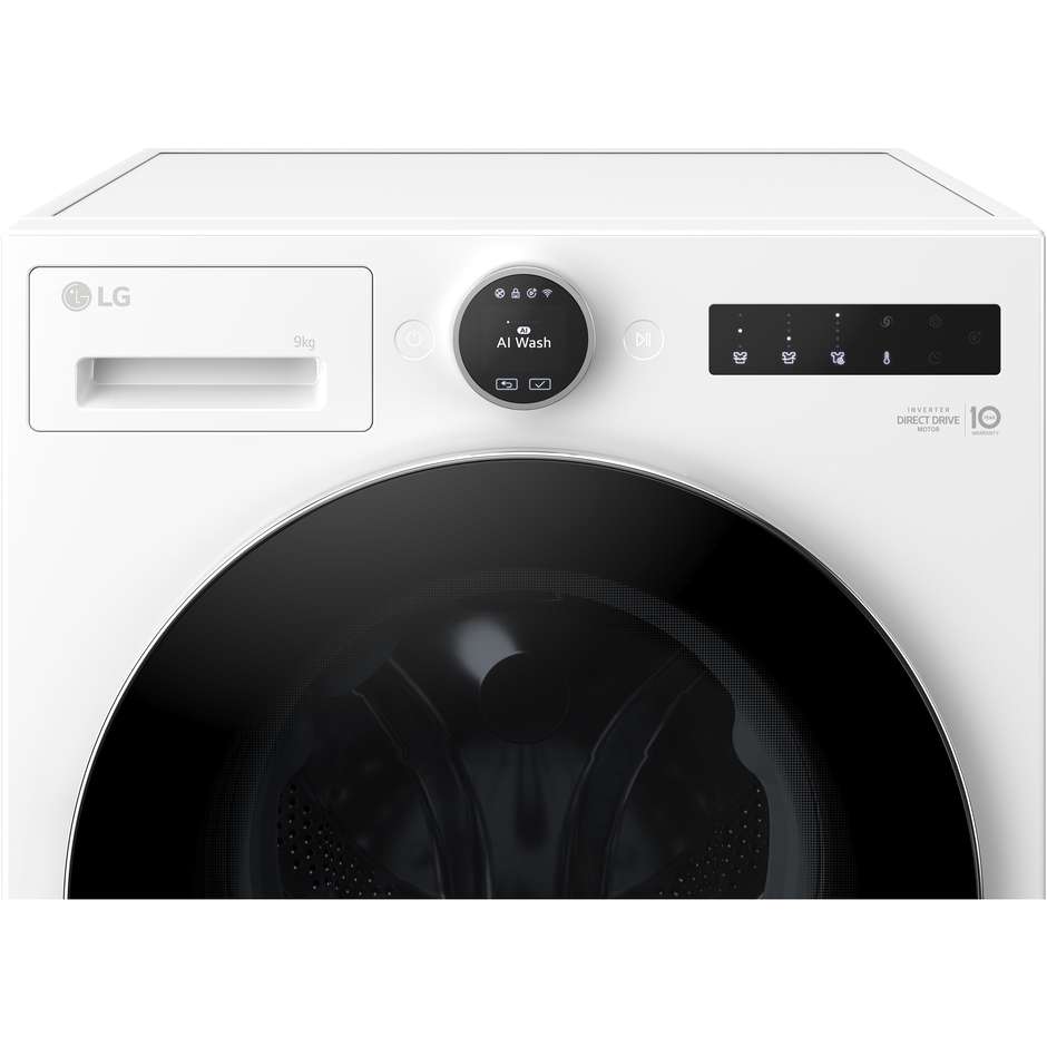 LG F4X9009TWCE Lavatrice Carica Frontale Capacita 9 Kg 1400 Giri/min Classe A Colore Bianco
