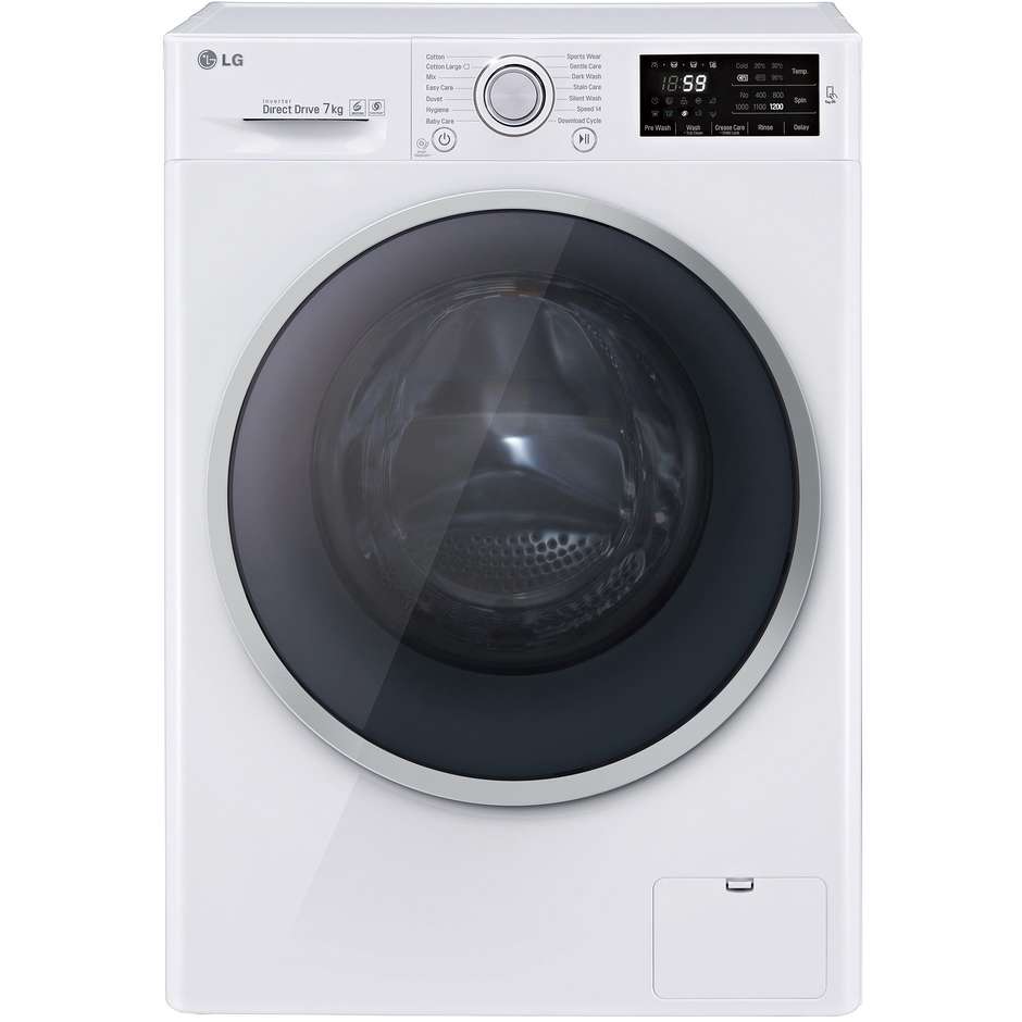 LG FH2U2HDN1 lavatrice stretta 45 cm 7 Kg 1200 giri classe A+++ colore bianco