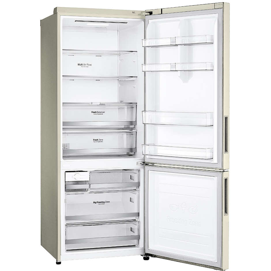 LG GBB567SECZN frigorifero combinato 451 litri classe A++ Total No Frost Wifi colore sabbia
