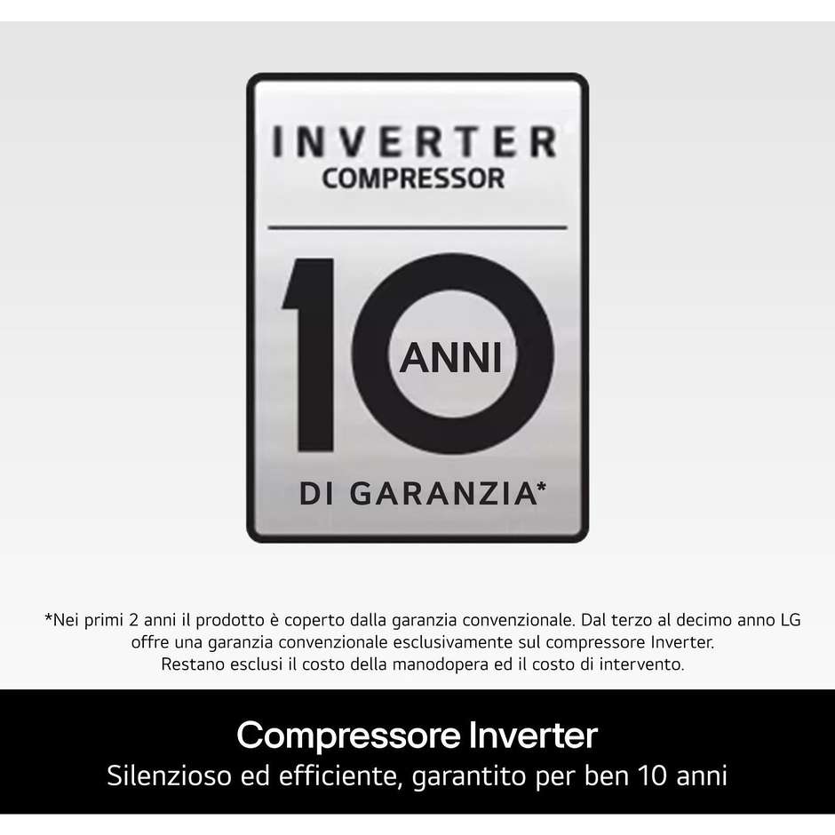 LG GBBSJ20DPY Frigorifero Combinato 375 L No Frost Classe D Inox