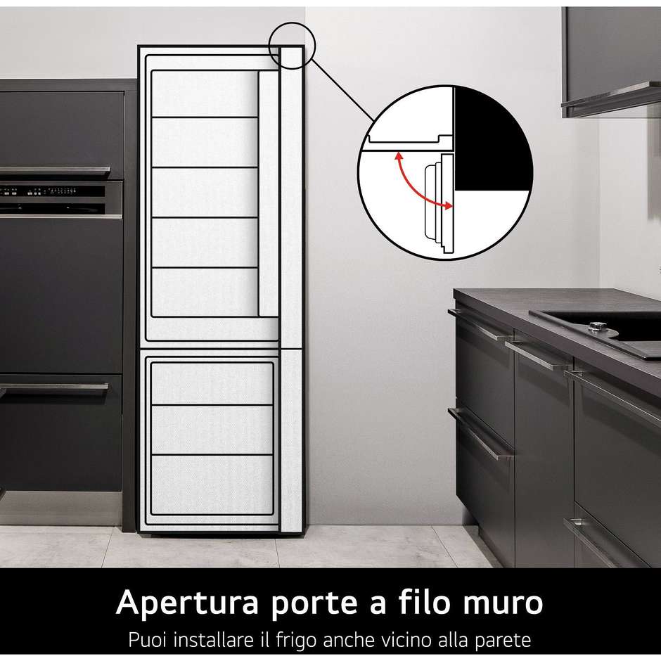LG GBP52PZNCN1 Frigorifero Combinato DoorCooling+ Linear Cooling 381 L Classe C Shiny Steel