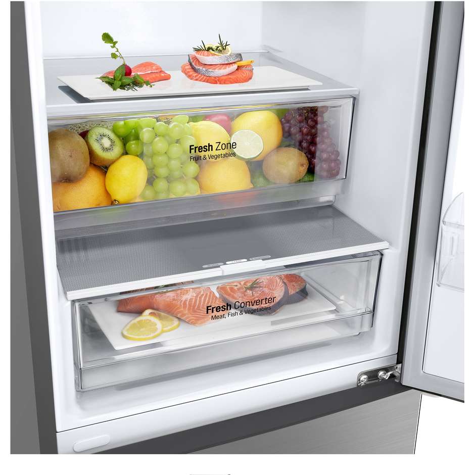 LG GBP52PZNCN1 Frigorifero Combinato DoorCooling+ Linear Cooling 381 L Classe C Shiny Steel