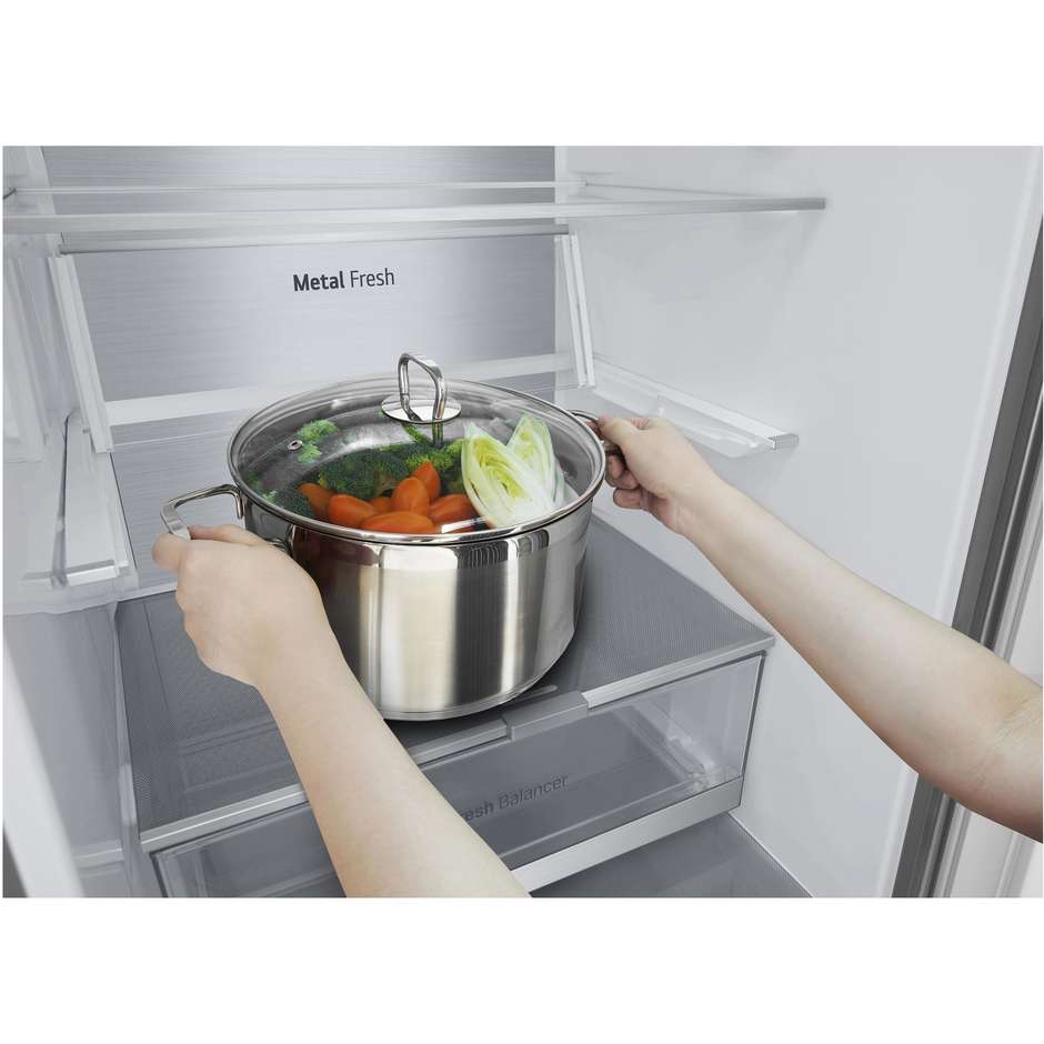 Lg GBV7280BMB Frigorifero Combinato 387 Litri Classe B Acciaio Inox