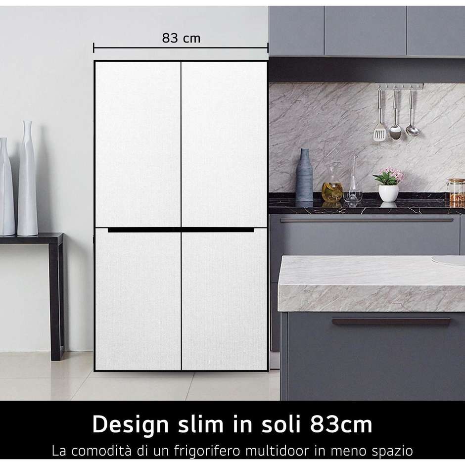 LG GMB860PYDE Frigorifero Multidoor Slim Capacita 530 Lt Classe E Colore Argento