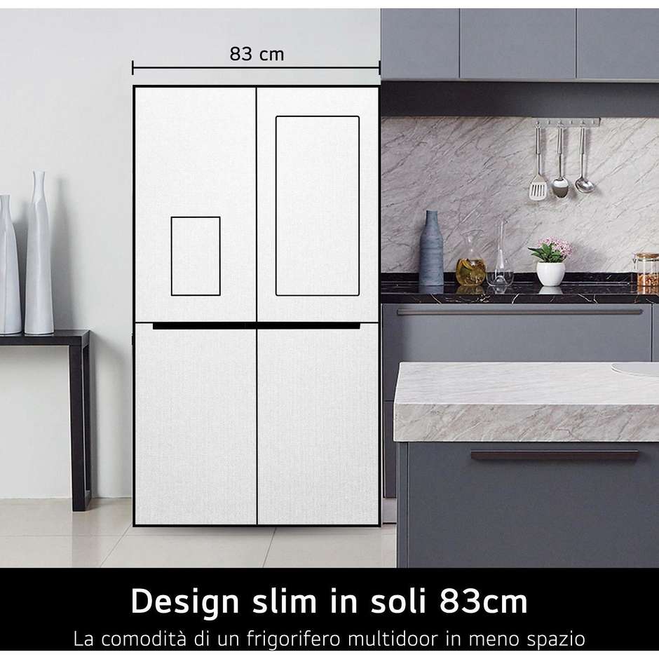 LG GMG860EPBE frigorifero multidoor InstaView 508 L, Wi-Fi, UVnano, classe E, nero