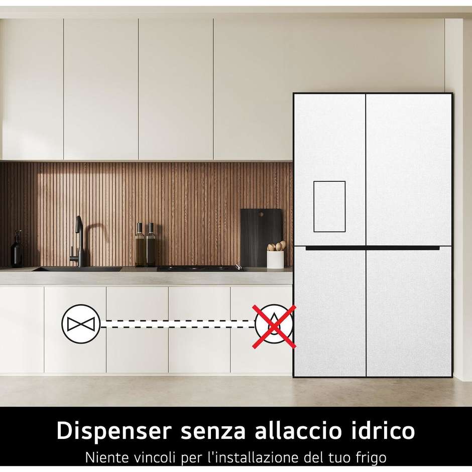 LG GSLC41PYPE Frigorifero Side-by-Side Capacita 641 Lt Classe E Colore Argento