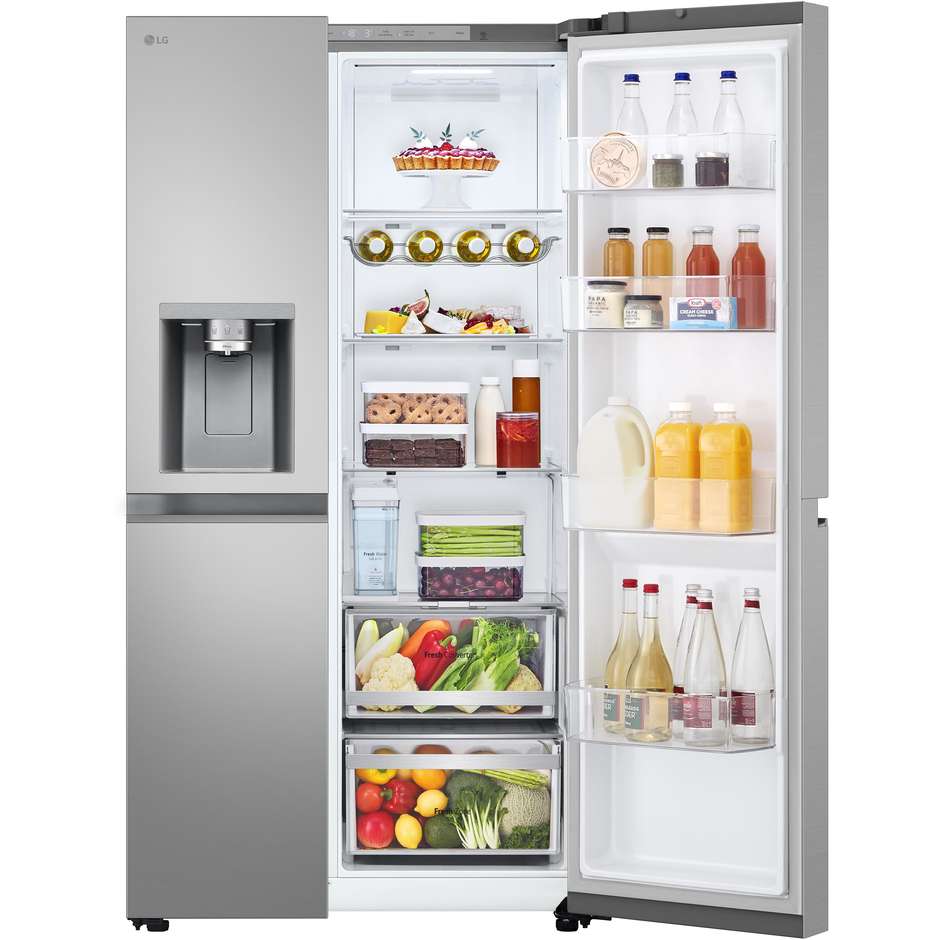 Lg GSLE81PYBC Frigorifero Side by Side Americano 628 Litri Classe C Acciaio Inox