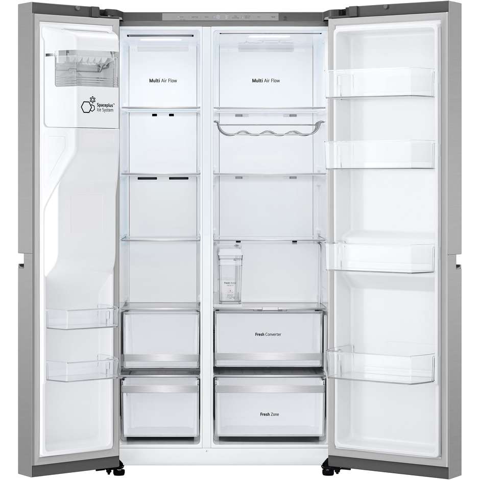 LG GSLE81PYBC Frigorifero Side-by-Side Americano UVnano Spaceplus 628 L Classe C Prime Silver