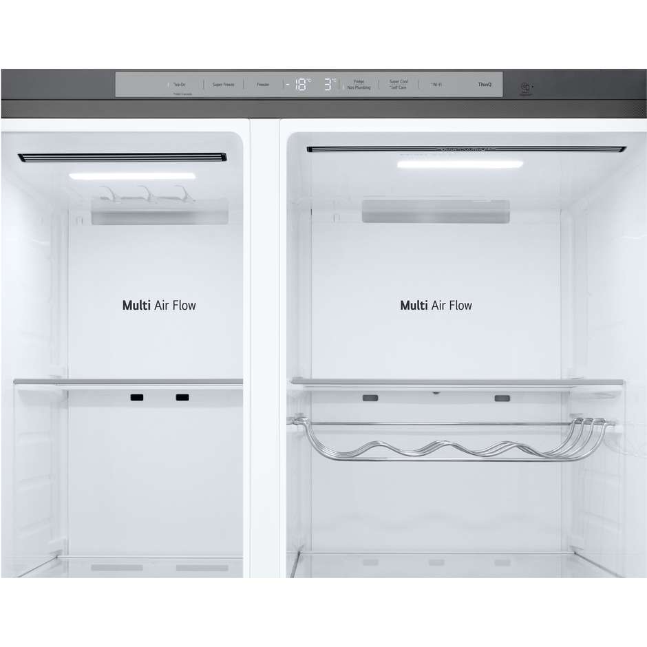 LG GSLE81PYBC Frigorifero Side-by-Side Americano UVnano Spaceplus 628 L Classe C Prime Silver