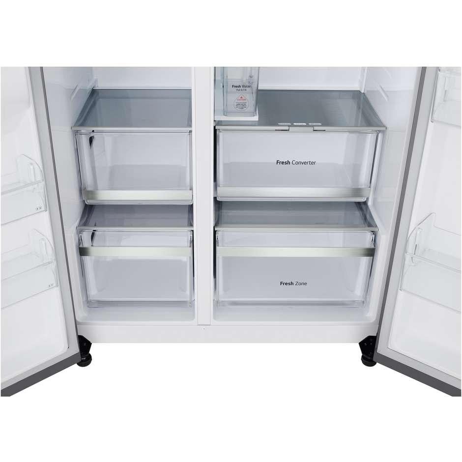 LG GSLE81PYBC Frigorifero Side-by-Side Americano UVnano Spaceplus 628 L Classe C Prime Silver