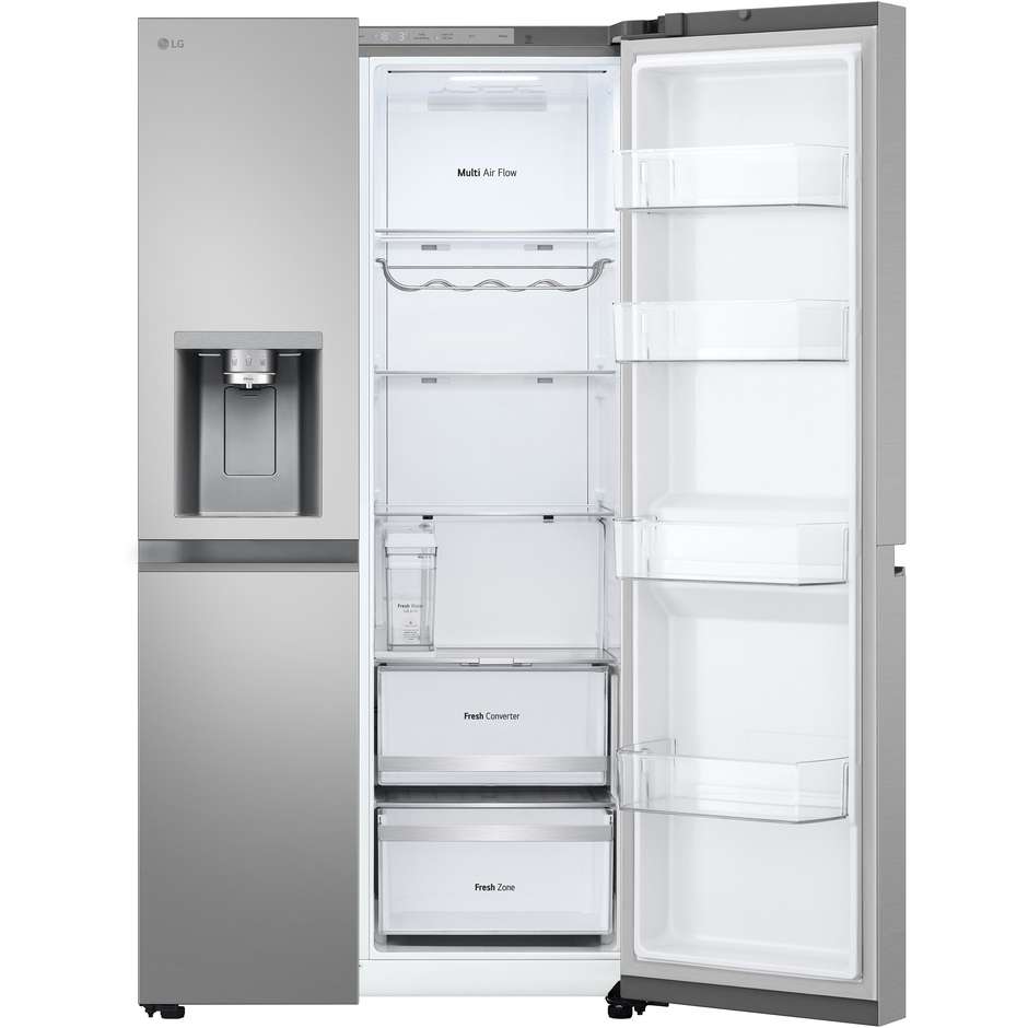 LG GSLE81PYBC Frigorifero Side-by-Side Americano UVnano Spaceplus 628 L Classe C Prime Silver
