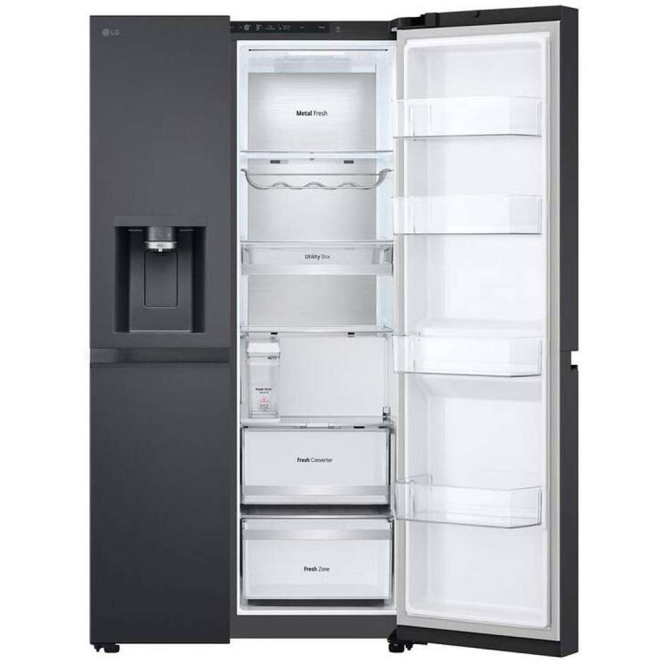 LG GSLE91EVAC Frigorifero Side-by-Side Americano Craft Ice UVnano 628 L Classe C Matte Black