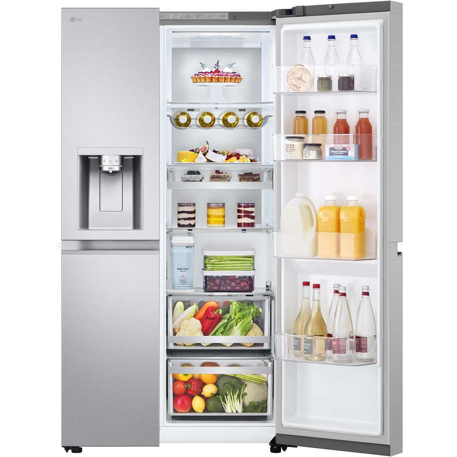 LG GSLE91MBAC Frigorifero Side-by-Side Capacita 628 Lt Classe C  Wi-Fi Colore Silver