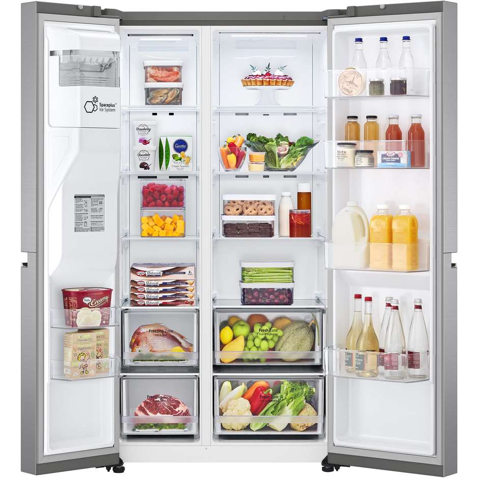 LG GSLV70PZTE Frigorifero Side-by-Side Capacita 635 Lt Classe E Colore Inox