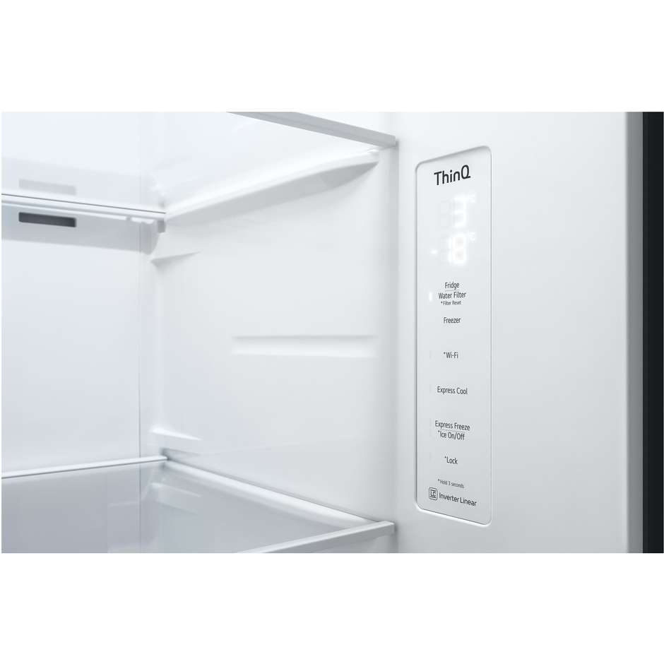 LG GSLV70PZTE Frigorifero Side-by-Side Capacita 635 Lt Classe E Colore Inox