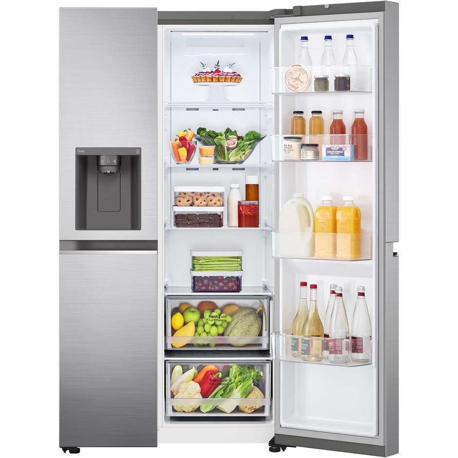 LG GSLV70PZTE Frigorifero Side-by-Side Capacita 635 Lt Classe E Colore Inox