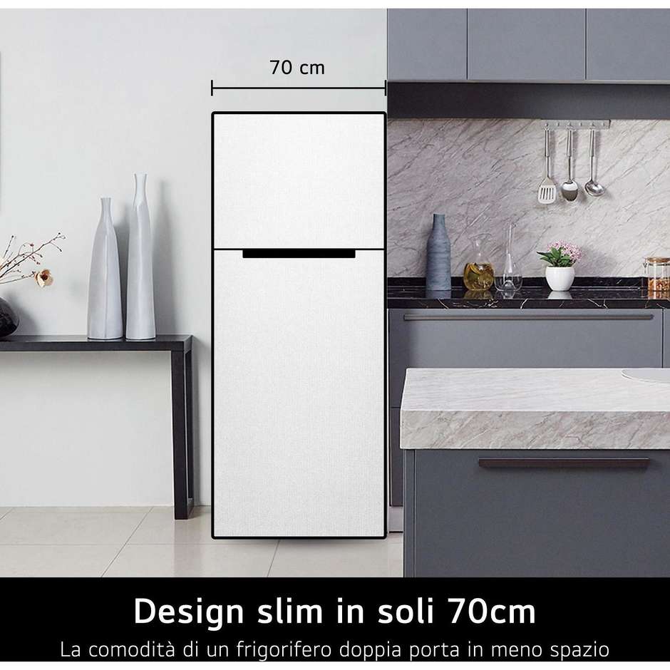 LG GTBV36PZGKD Frigorifero doppia porta Capacita 395 L Classe E Colore Inox