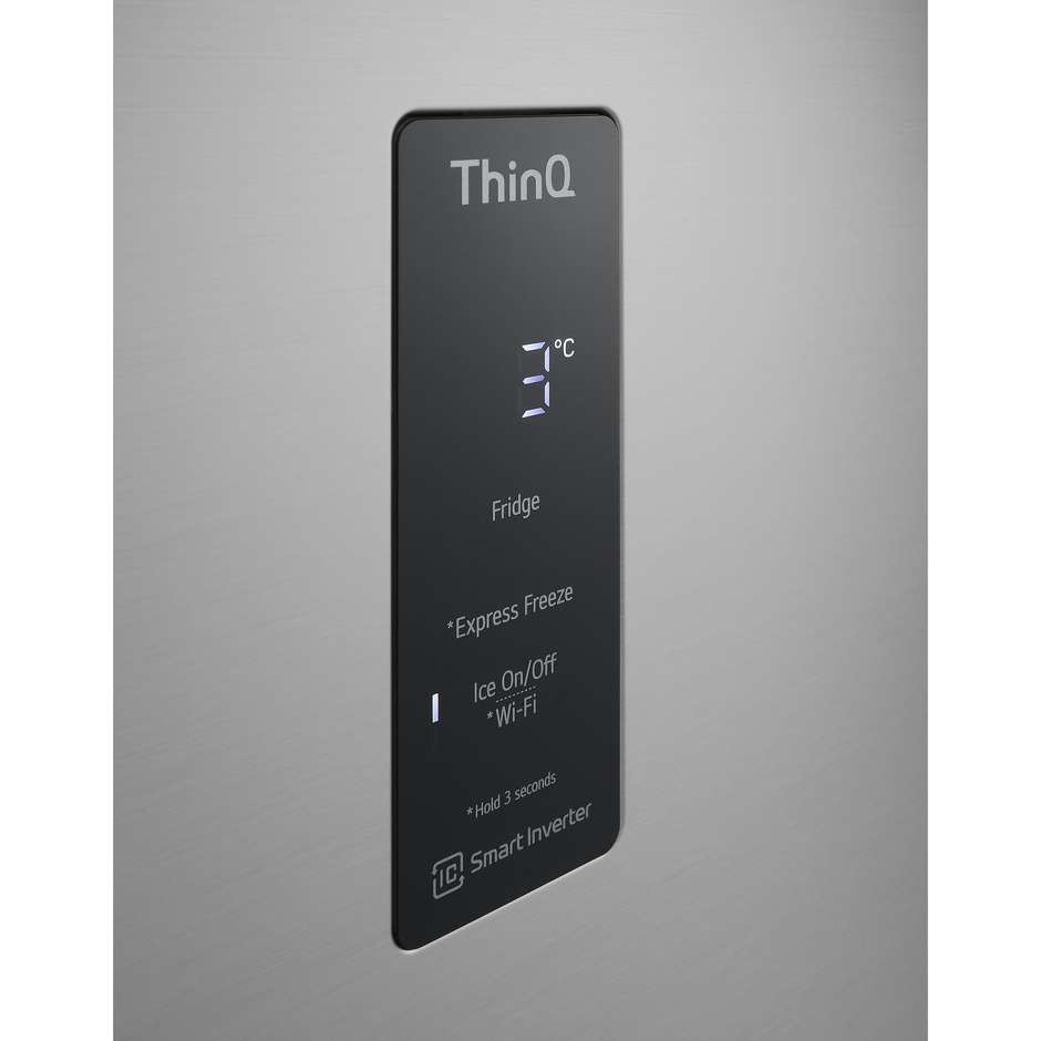 LG GTBV44PYBKD frigorifero doppia porta No Frost 461 litri, classe E, Prime Silver