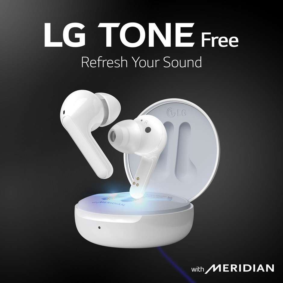 LG HBS-FN6.ABEUWH Auricolari True Wireless Stereo In-Ear Bluetooth Autonomia 6 Colore White