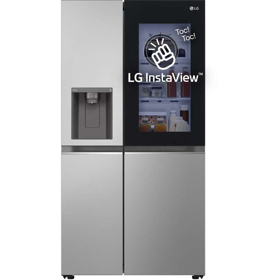 LG InstaView Door-in-Door GSGV80PYLD Frigorifero Side-by-Side UVnano 635 L Classe D Prime Silver