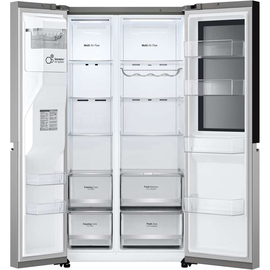 LG InstaView Door-in-Door GSGV80PYLD Frigorifero Side-by-Side UVnano 635 L Classe D Prime Silver