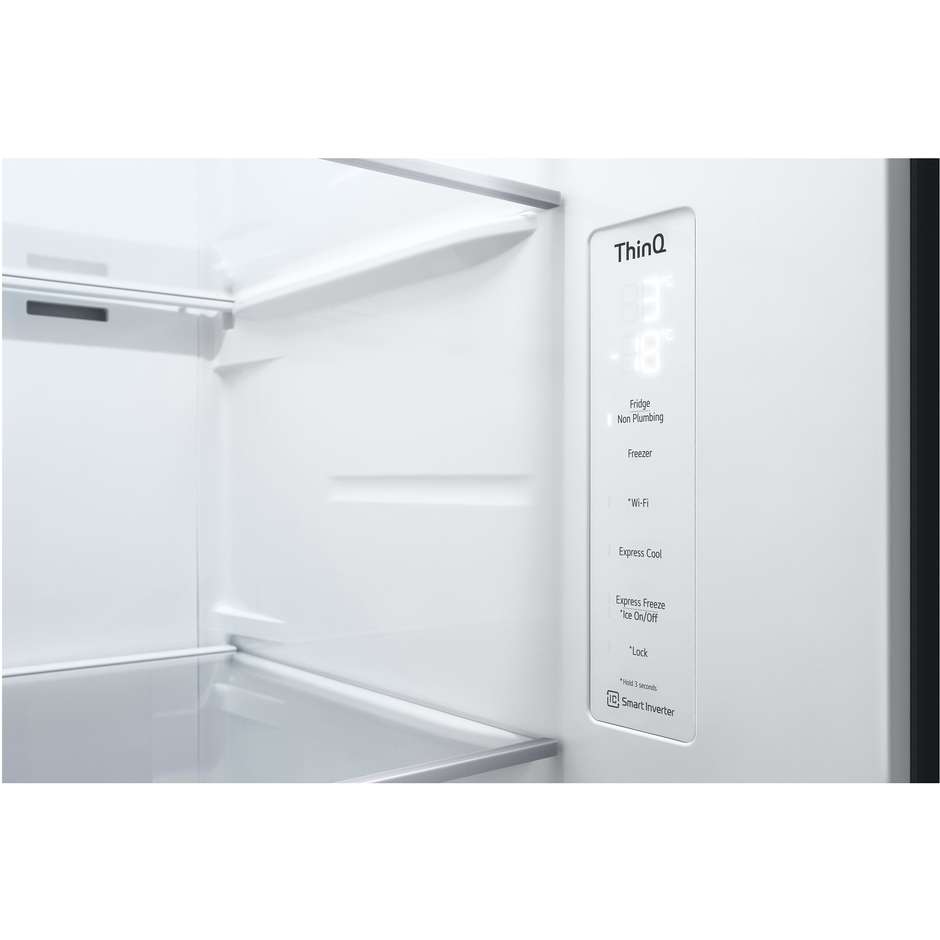 LG InstaView Door-in-Door GSGV81EPLL Frigorifero Side-by-Side UVnano 635 L Classe E Matte Black