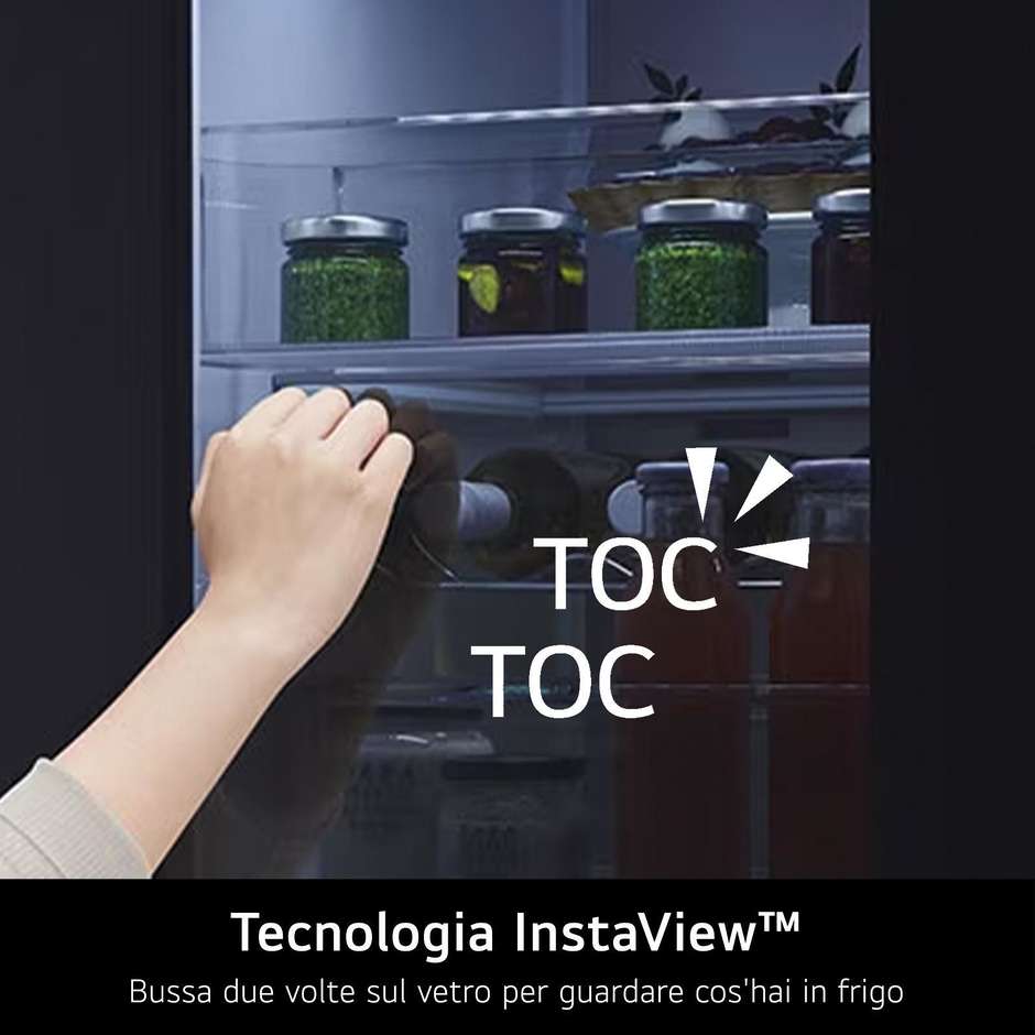 LG InstaView GMG960MBJE Frigorifero Multidoor French Door Maxi UVnano 638 L Classe E Matte Black