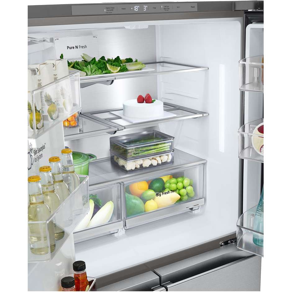 LG InstaView GMG960MBJE Frigorifero Multidoor French Door Maxi UVnano 638 L Classe E Matte Black
