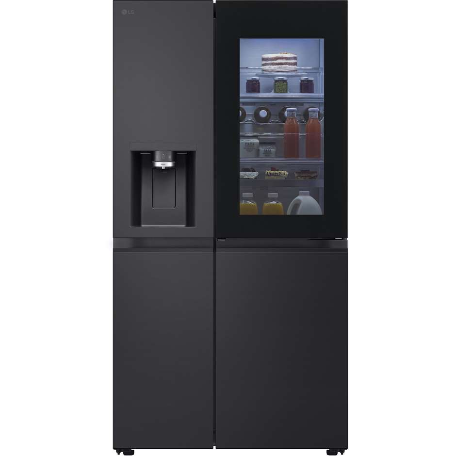 LG InstaView GSXE91EVAD Frigorifero Side-by-Side Craft Ice UVnano 628 L Classe D Black Steel