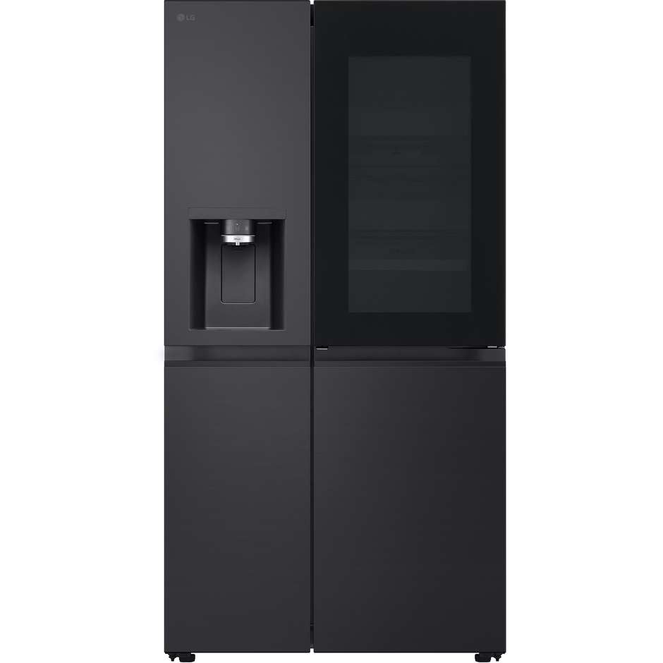 LG InstaView GSXE91EVAD Frigorifero Side-by-Side Craft Ice UVnano 628 L Classe D Black Steel