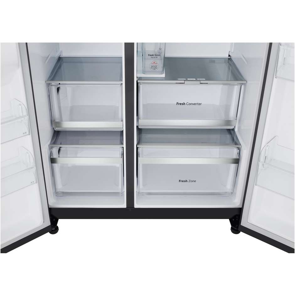 LG InstaView GSXE91EVAD Frigorifero Side-by-Side Craft Ice UVnano 628 L Classe D Black Steel