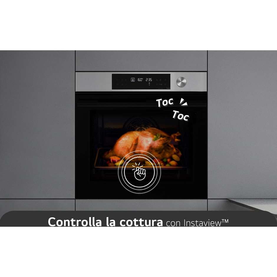 LG InstaView WSED7613S forno pirolitico da incasso 76 L, Air Fry e Wi-Fi