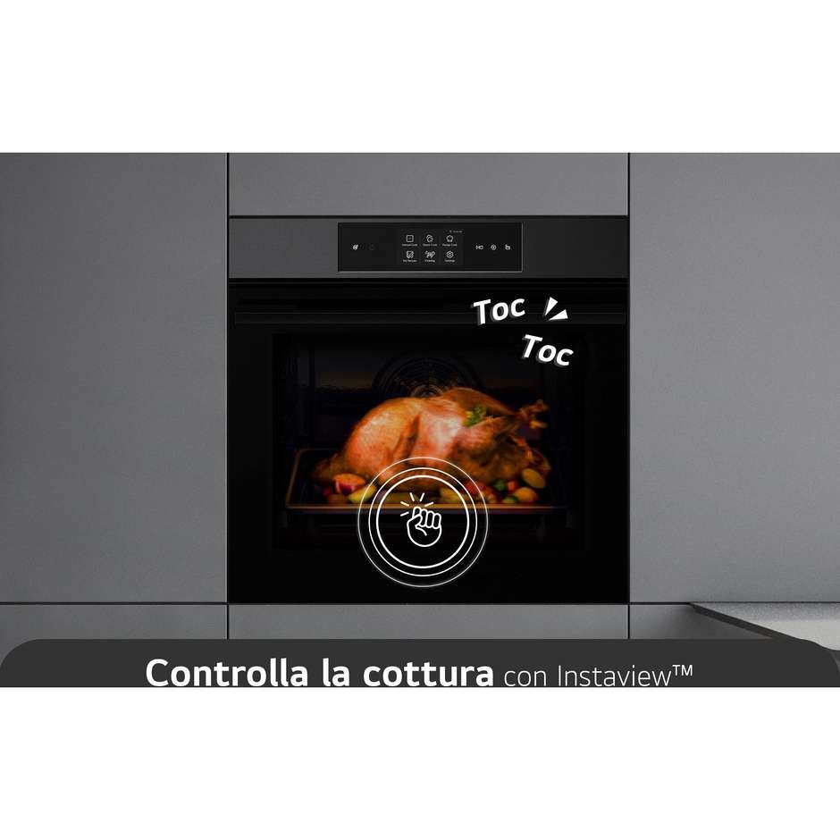 LG InstaView WSED7665B forno da incasso a vapore 76 L, display 4,3 pollici e Wi-Fi