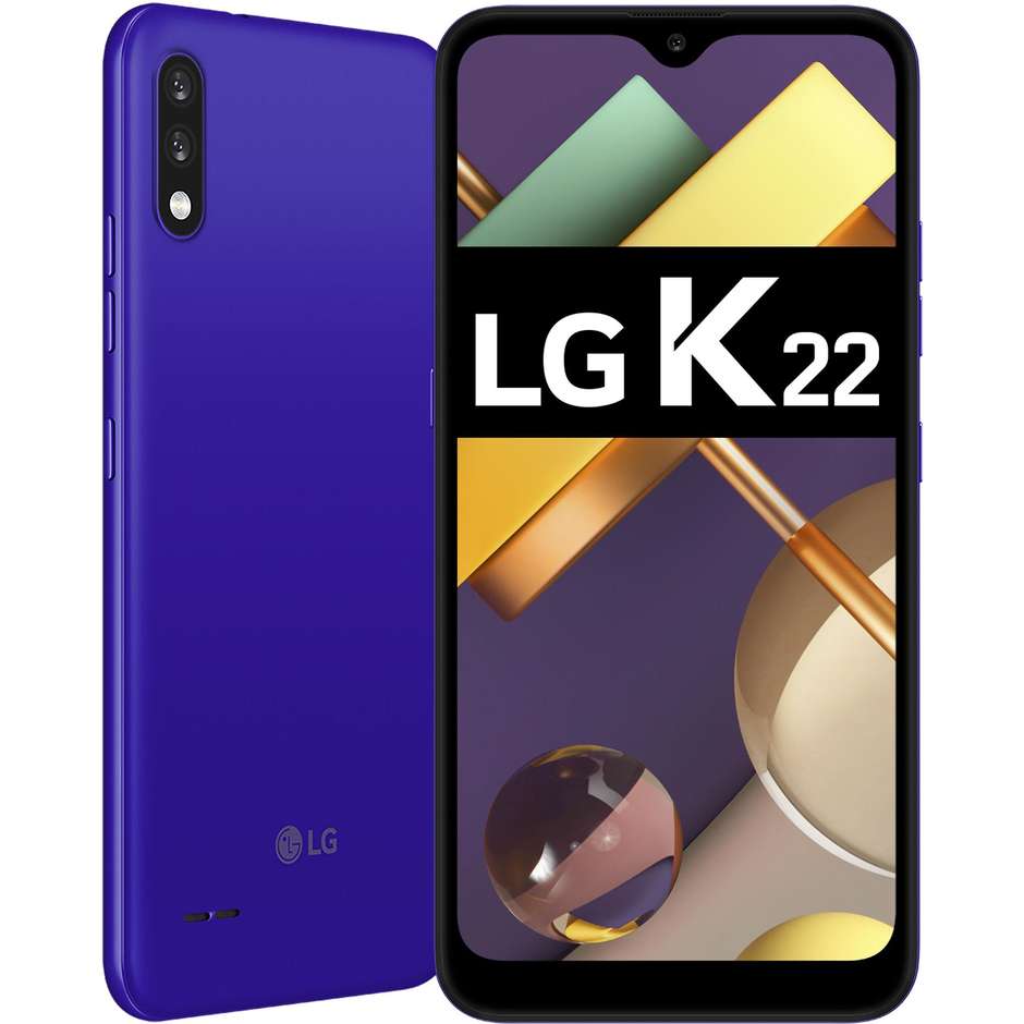 LG K22 Smartphone 6,2 HD+ Ram 2 Gb Memoria 32 Gb Android colore Blu