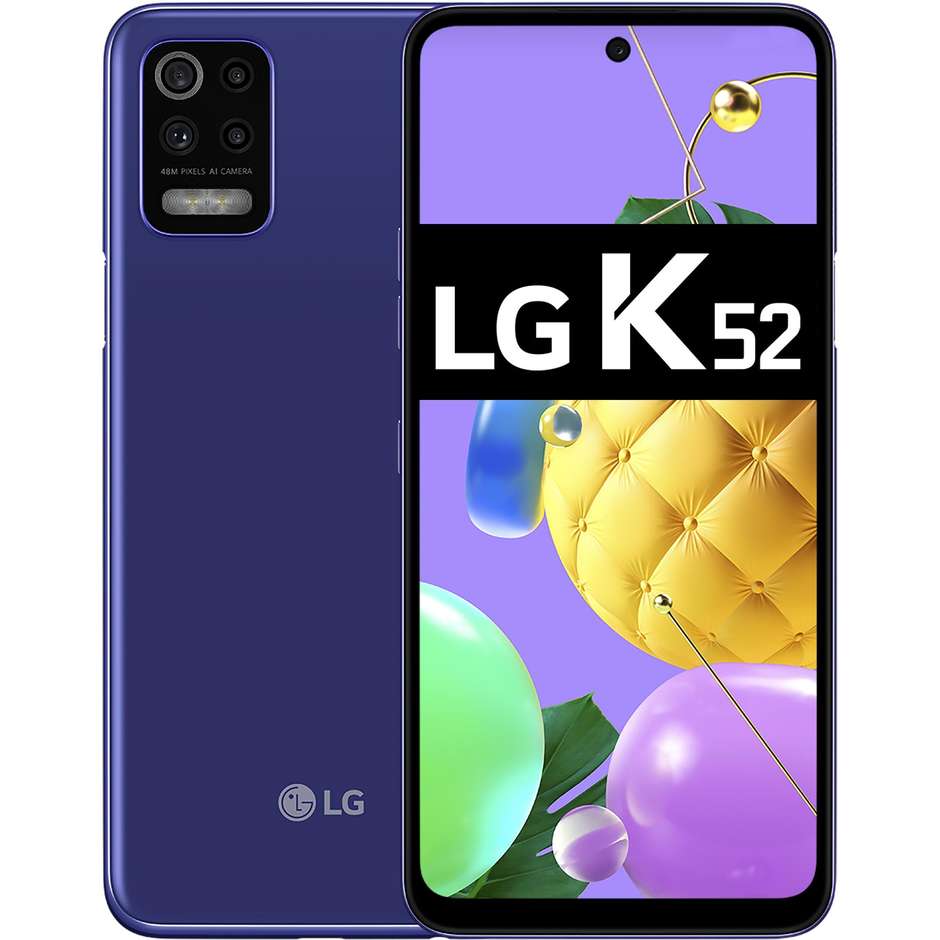 LG K52 Smartphone 6,59'' HD+ Ram 4 Gb Memoria 64 Gb Android colore blu