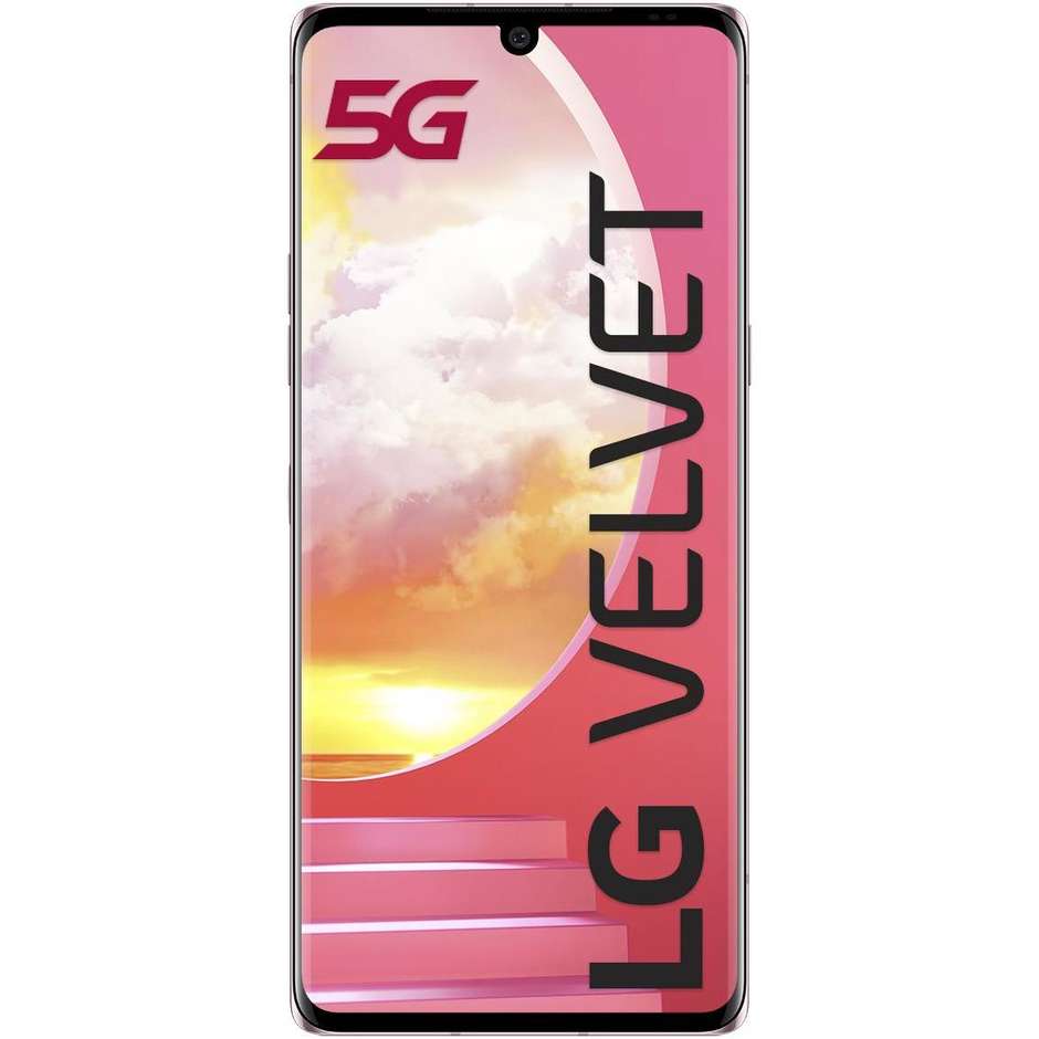 LG LMG900EM.AITCIS smartphone Velvet 6,8"OLED FHD+ Ram 6 Gb Memoria 128 Gb Android colore illusion Sunset