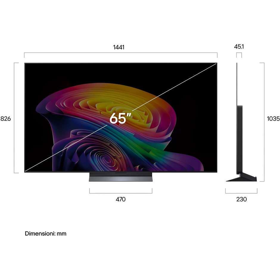 LG OLED evo C6 OLED65C65LA 65" 4K OLED 165Hz Nero