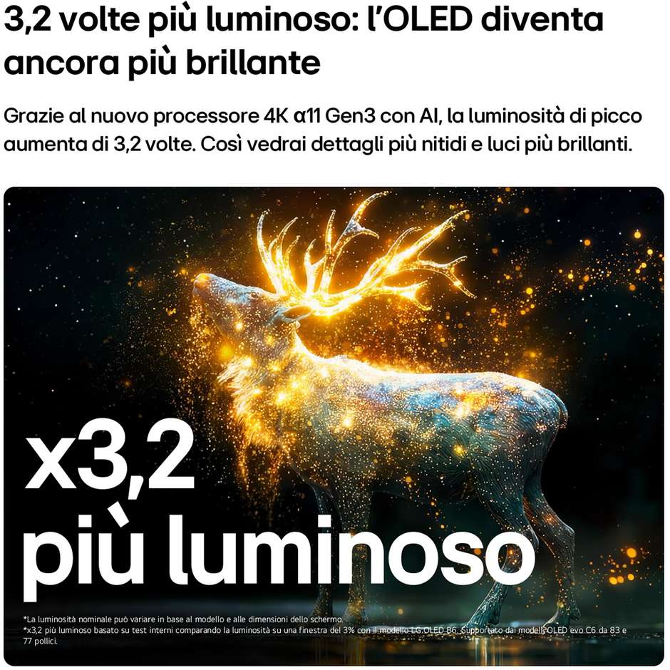 LG OLED evo C6 OLED77C65LA 77" 4K 165Hz Nero