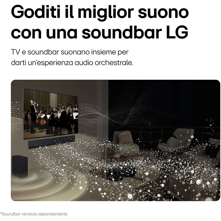 Lg OLED42C44LA.API Smart TV OLED 42" 4K Ultra HD Wi-Fi DVB-T2 Classe G Nero