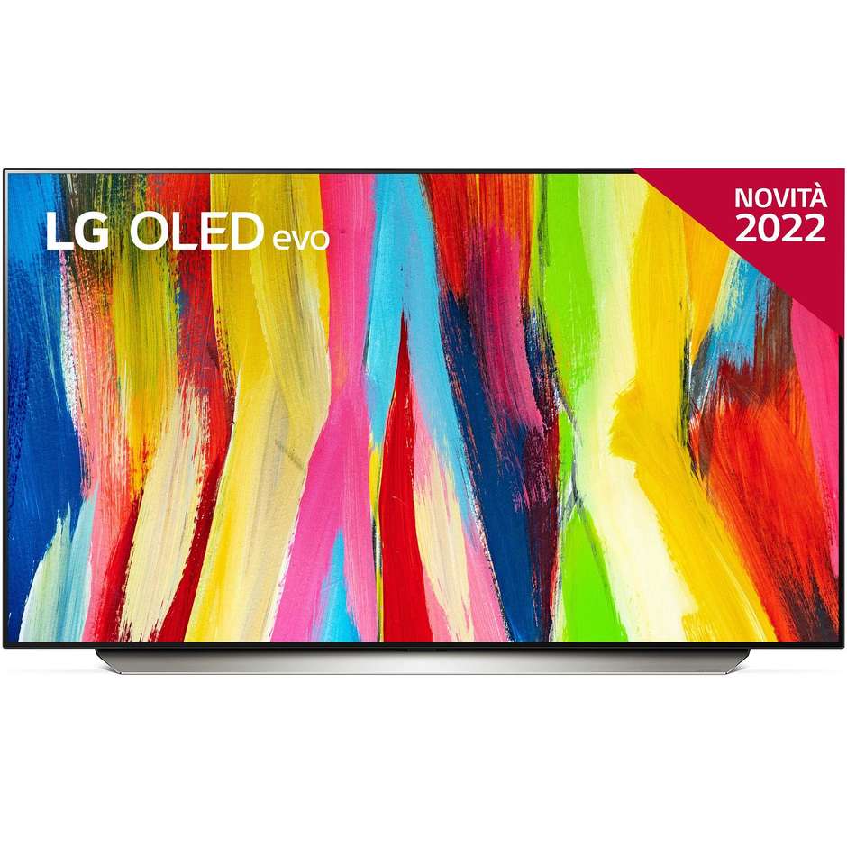 LG OLED48C26L Tv OLED 48" 4K Ultra HD Smart Tv Wi-Fi Classe G Colore cornice Argento