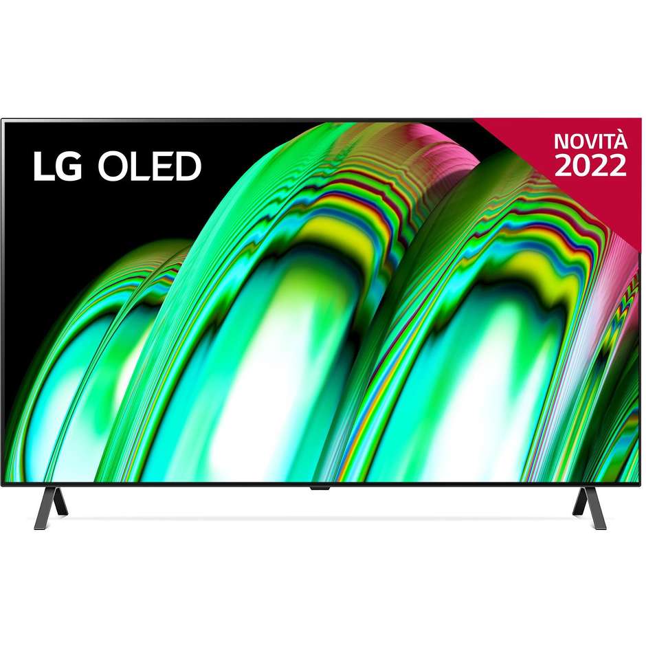 LG OLED55A26LA.API Tv OLED 55" 4K Ultra HD Smart Tv Wi-Fi Classe F Colore cornice Argento