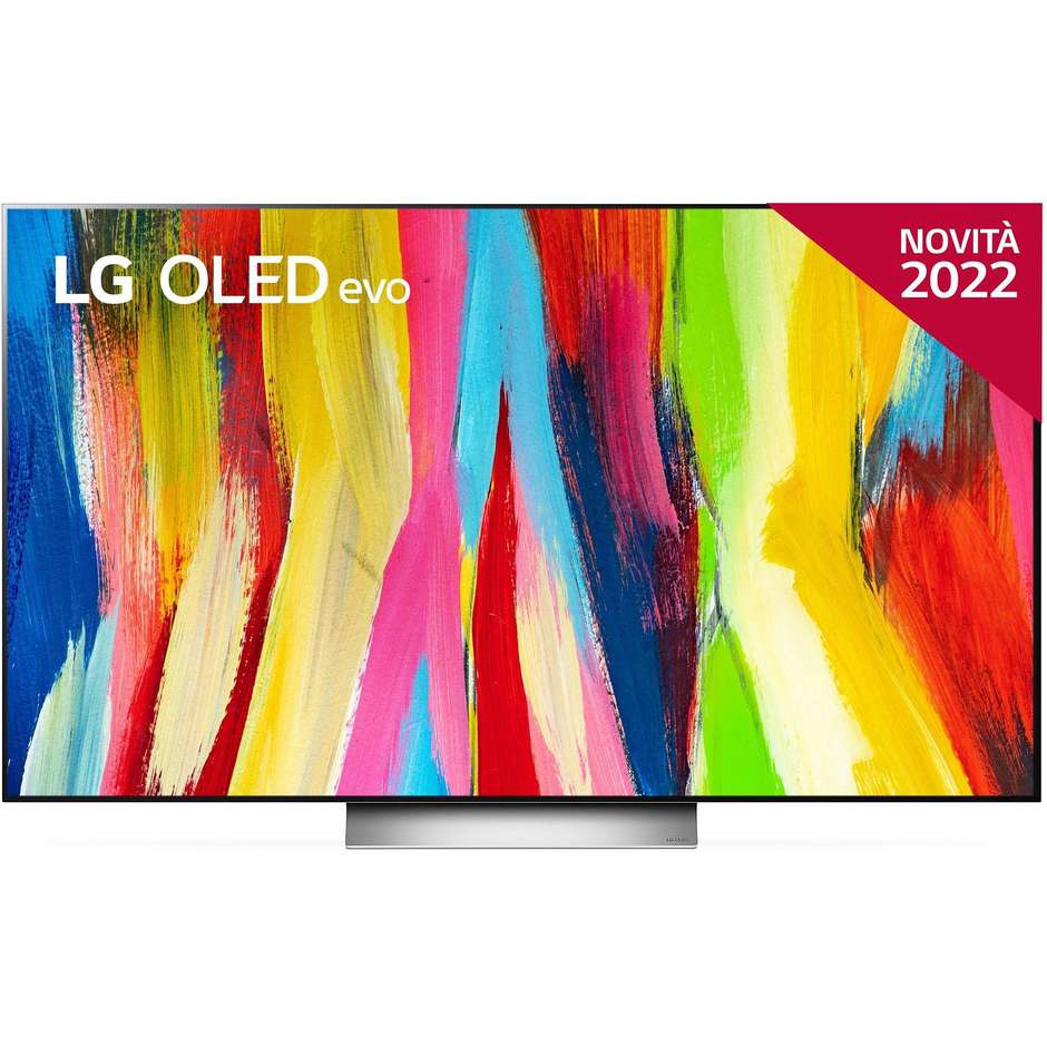 LG OLED55C26L Tv OLED 55" 4K Ultra HD Smart Tv Wi-Fi Classe G Colore cornice Beige