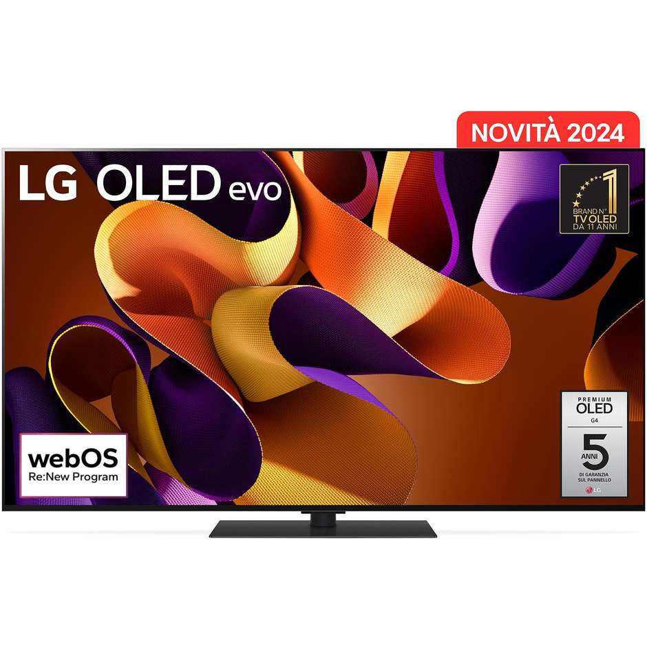 LG OLED55G46LS Tv OLED evo 55'' 4K Ultra HD Smart Tv Wi-Fi Classe F Colore Nero