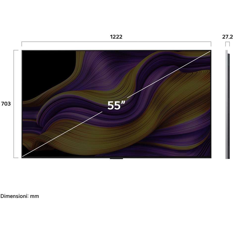 LG OLED55G54LW.API Smart TV 55" OLED 4K Ultra HD webOS Colore Silver