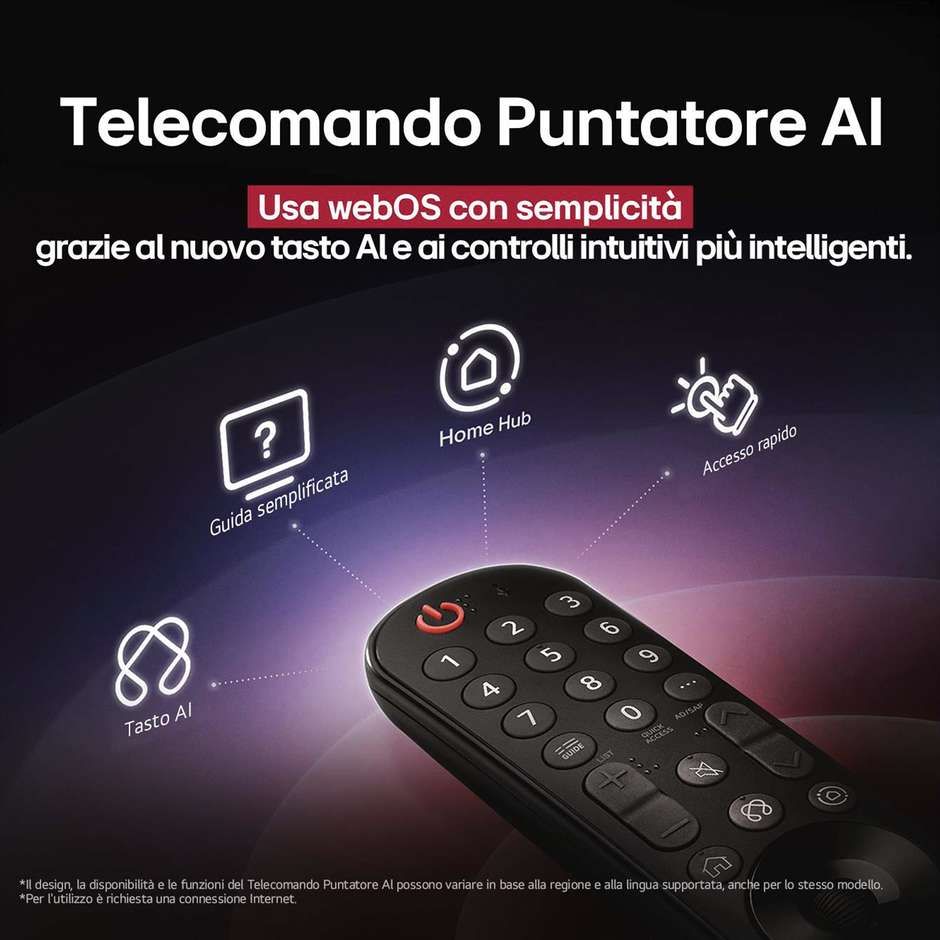 LG OLED55G54LW Smart TV 55" 4K OLED evo AI webOS 25 Serie G5 Argento